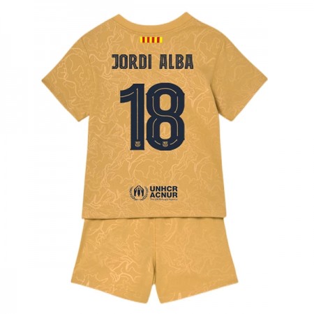 FC Barcelona Jordi Alba 18 Børn Udebane 2022-23 - Fodboldtrøjer (S/S)